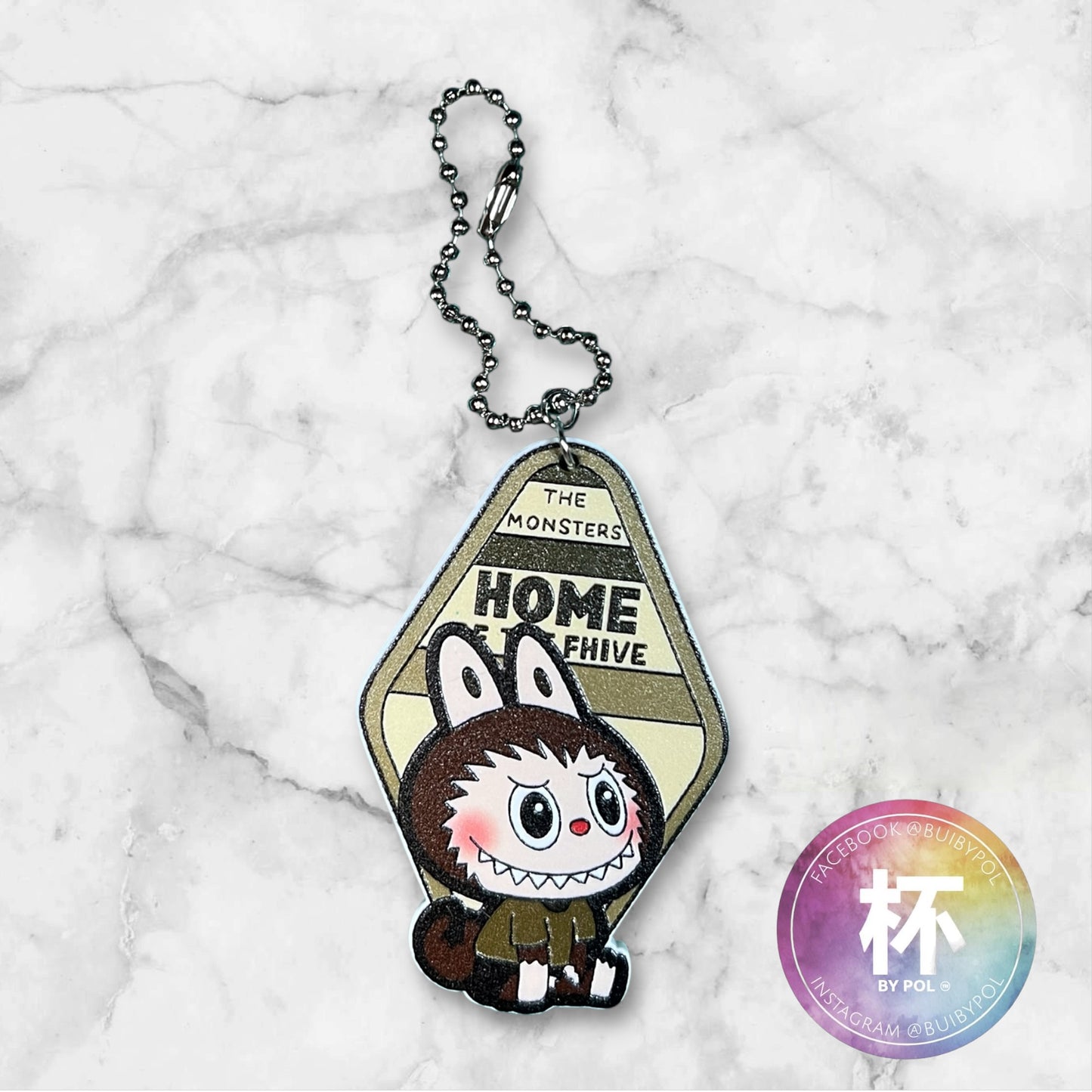 Labubu motel Keychain