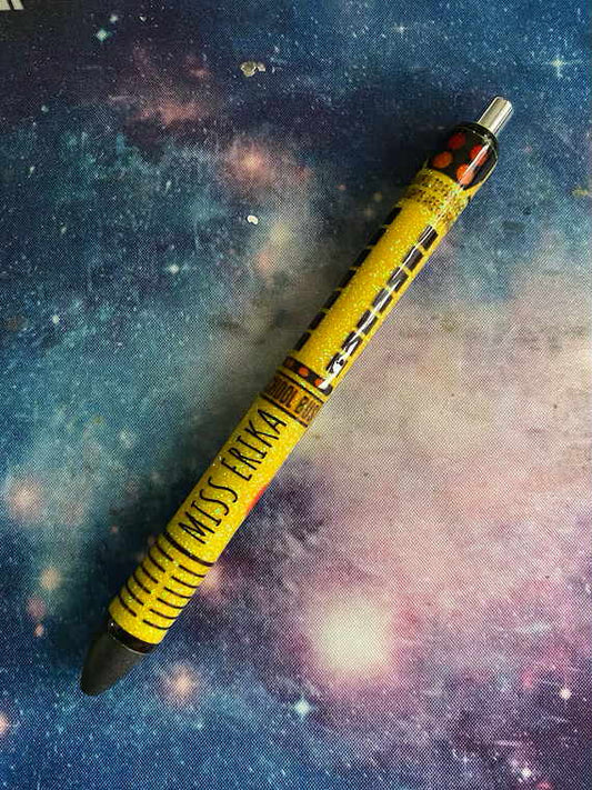 School Bus Driver Glitter Pen