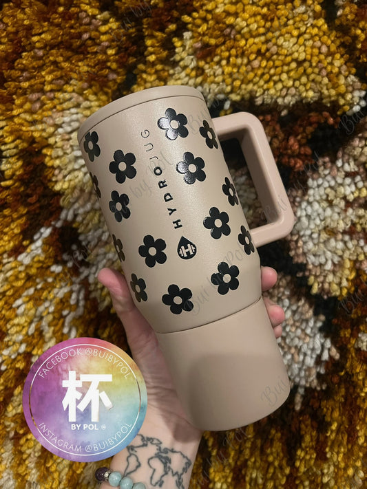 Custom Hydrojug Daisy tumbler