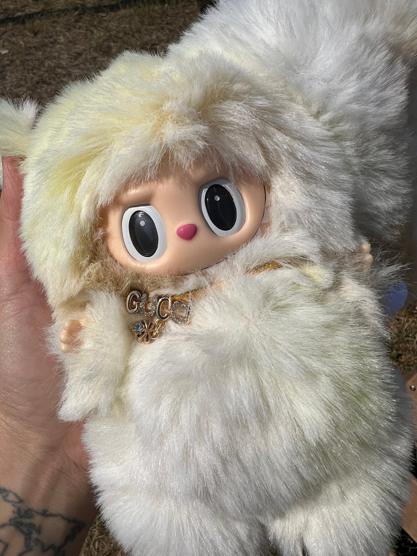 Custom Yellow Long Ears Bunny Labubu