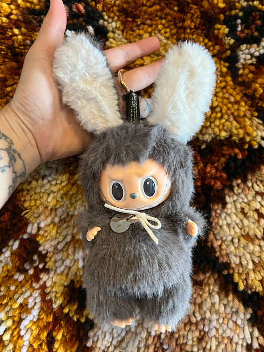 Custom Grey Long Ears Labubu