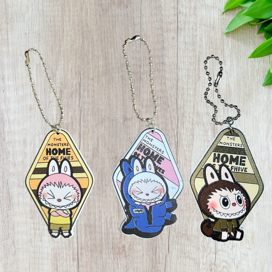 Labubu motel Keychain