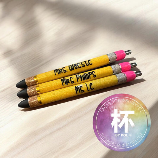 Pencil design Glitter Pen
